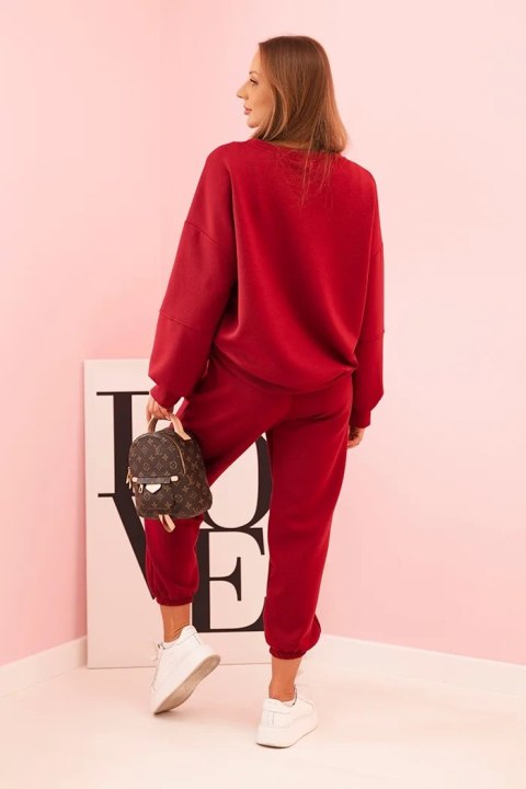 Komplet bluza + spodnie masełko śliwkowy