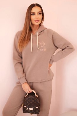 Komplet damski bawełniany ocieplany z nadrukiem fango