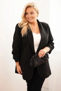 Marynarka damska Plus Size elegancka czarna