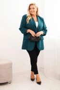 Marynarka damska Plus Size elegancka morska