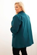 Marynarka damska Plus Size elegancka morska