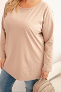 Bluzka damska Plus Size bawełniana z okrągłym dekoltem fango