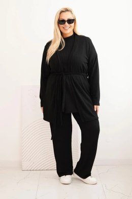 Komplet damski Plus Size 3-częściowy czarny