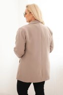 Marynarka damska Plus Size elegancka fango
