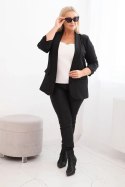 Marynarka damska Plus Size bez zapięcia z podszewką XL/2XL czarna