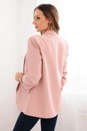 Marynarka damska bez zapięcia z podszewką S/M pudrowy róż