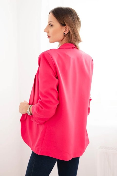 Marynarka damska bez zapięcia z podszewką S/M różowa