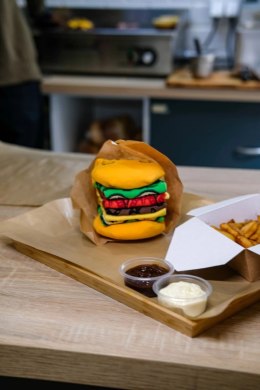 Skarpetki z nadrukiem burgera - zestaw 2 par unisex w oryginalnym opakowaniu