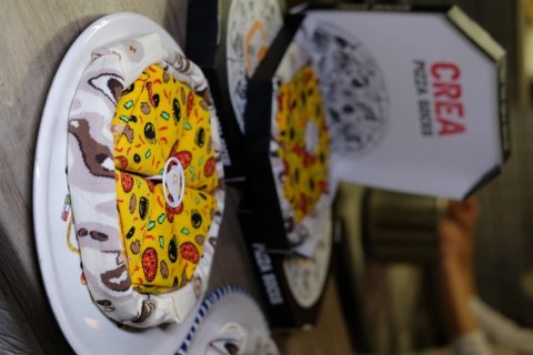 Skarpetki z nadrukiem pizzy - zestaw 4 par unisex w oryginalnym opakowaniu