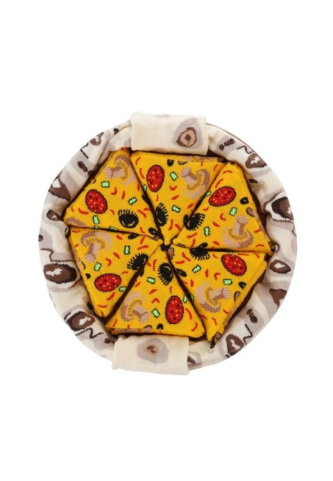 Skarpetki z nadrukiem pizzy - zestaw 4 par unisex w oryginalnym opakowaniu