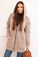 Bluza damska ocieplana bluza z kapturem i zamkiem fango