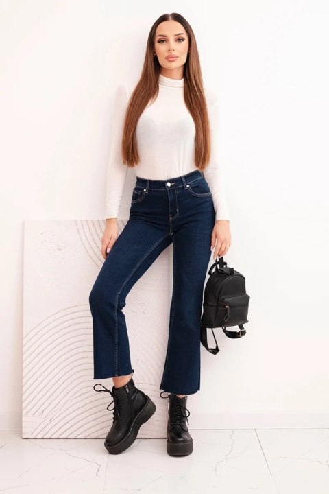 Bluzka damska z kaszmiru z golfem i długim rękawem jasno beżowa