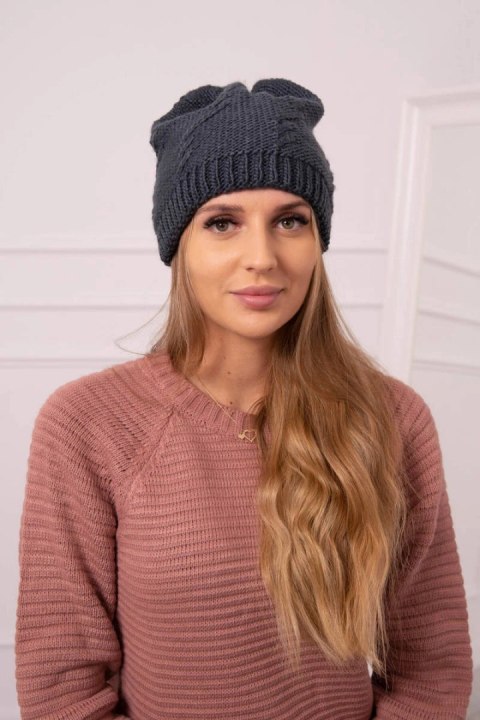 Czapka damska Lorena K377 grafitowa