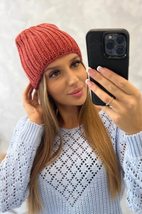 Czapka damska Rebeka K345 bordowa