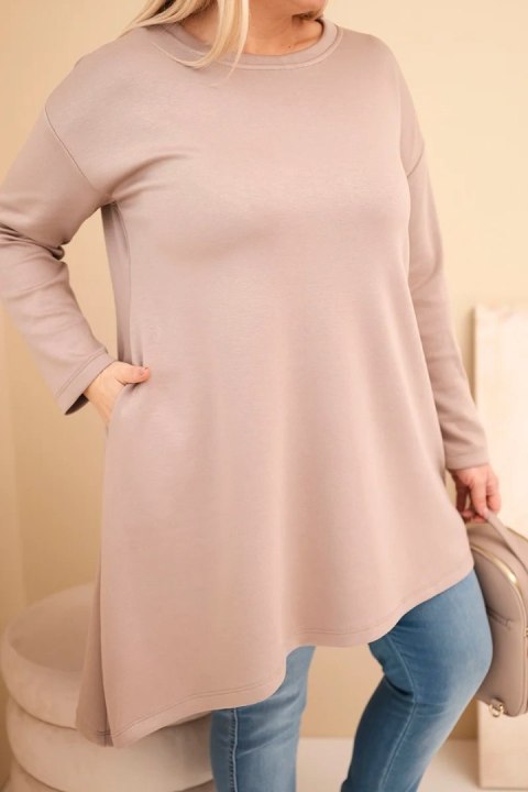 Sukienka damska Plus Size z wiskozy z luźnym fasonem i długim rękawem fango