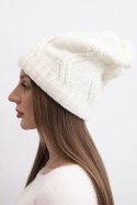 Czapka z polarem Sylwia K244 ecru