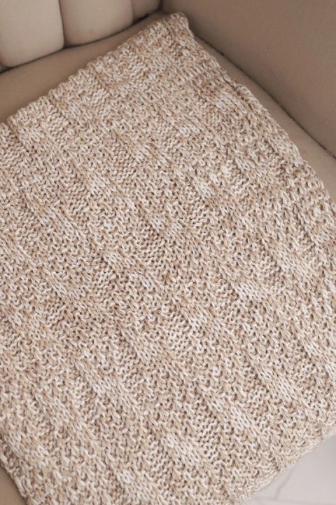 Komin damski wełniany melanżowy gruby otulacz na zimę KN24 beżowy