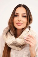 Komin damski wełniany melanżowy miękki otulacz na zimę KN20 beżowy
