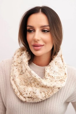 Komin damski wełniany miękki zimowy KN25 beżowy