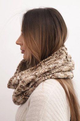 Komin damski wełniany miękki zimowy KN25 camelowy