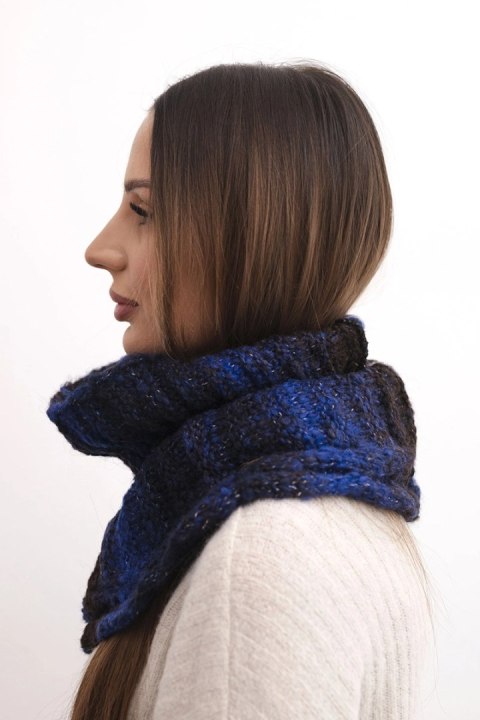 Komin damski wełniany miękki otulacz golf zimowy KN21 granatowy