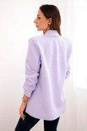 Marynarka z klapami elegancka jasno fioletowa