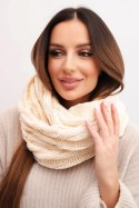 Komin damski wełniany pleciony miękki i ciepły KN23 beżowy