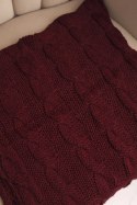 Komin damski wełniany pleciony miękki i ciepły KN23 bordowy