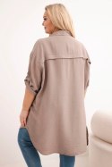 Koszula damska Plus Size z wiskozy z dłuższym tyłem fango