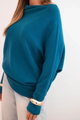 Sweter damski wiskozowy asymetryczny typu nietoperz morski