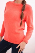 Sweter damski z baby alpaki z długim rękawem malinowy