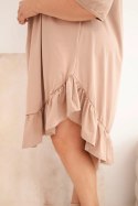 Sukienka damska Plus Size bawełniana z falbaną fango