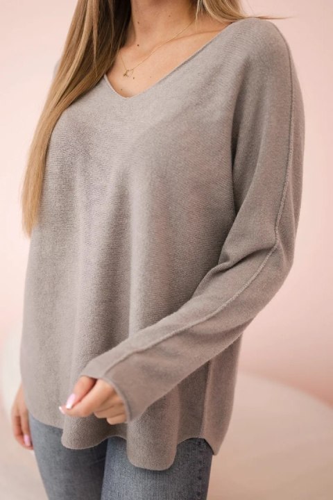Sweter z dekoltem V fango